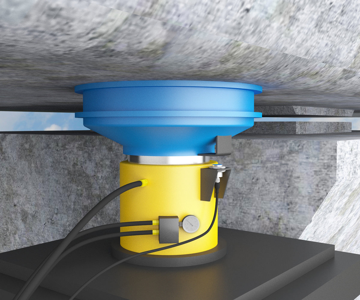 Rugged Inductive Sensor Detects Position of Bridge Sections During Roadway Construction