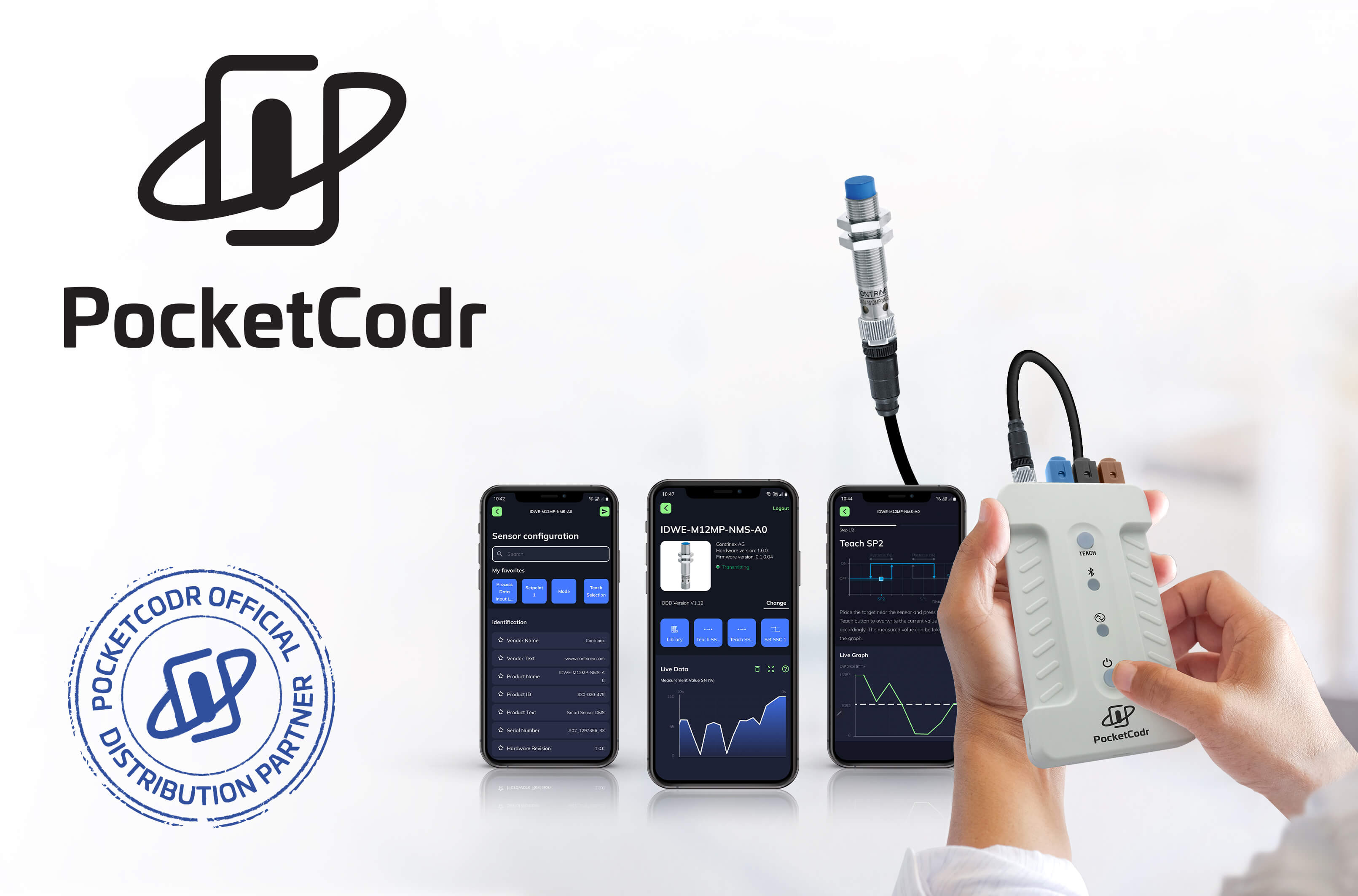 Innovative PocketCodr Configurator Simplifies Sensor Set-Up, Putting Code-Free Configuration in the Palm of Your Hand
