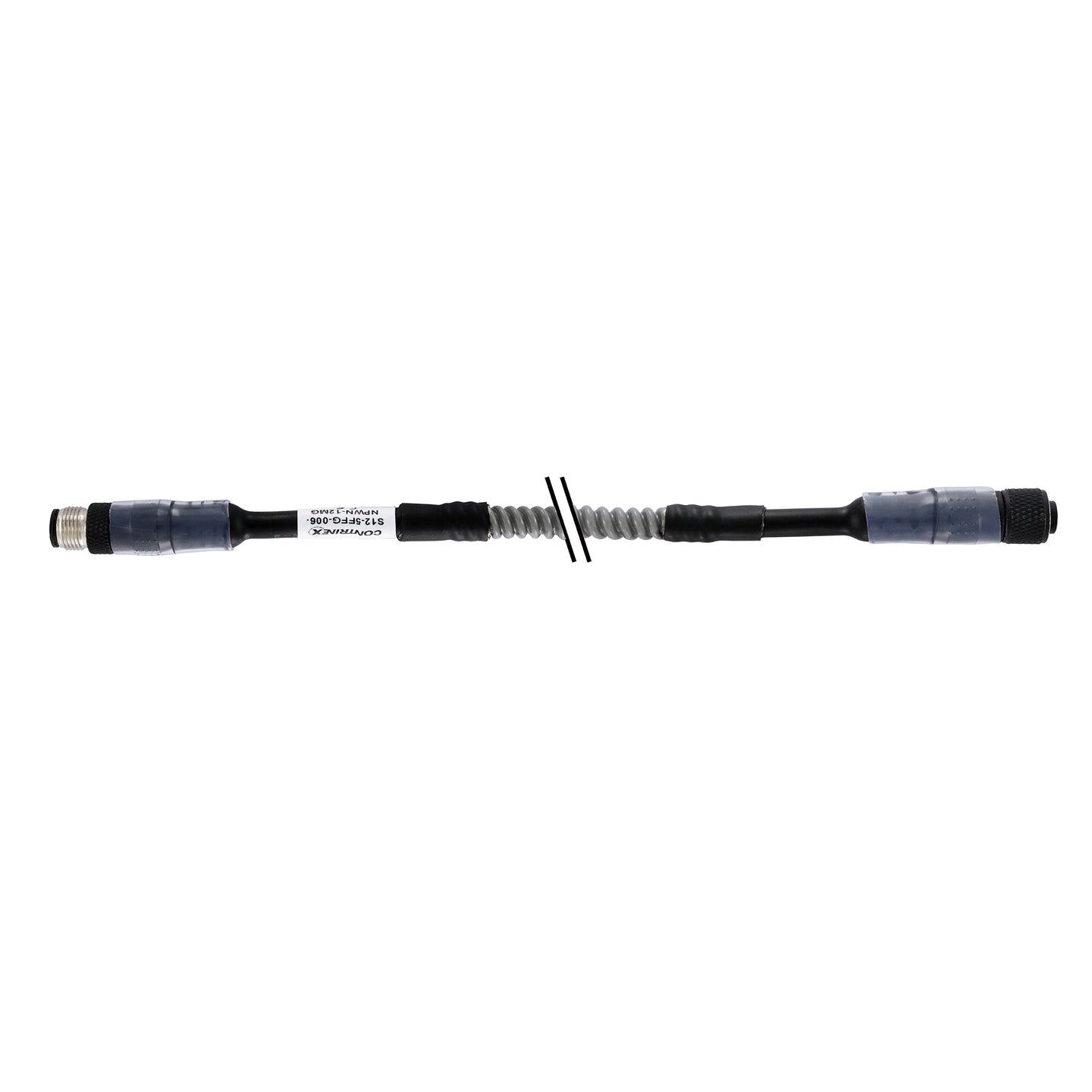 Connection cables M12+M12 Straight Straight SOCKET + PLUG 5 wires 0.34 mm2