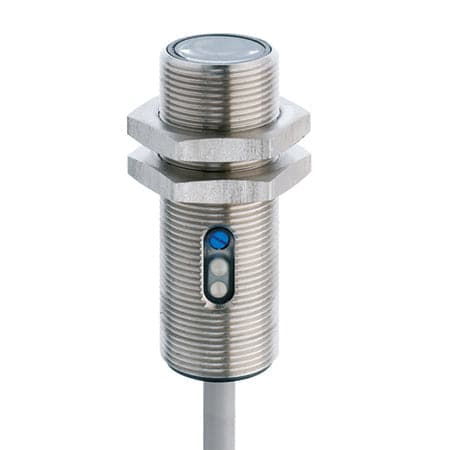 Standard Through beam M18 50000 mm Stainless steel V2A 3 turn pot. Laser class 2, red 660 nm