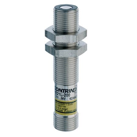 Standard Through beam M12 50000 mm Stainless steel V2A 3 turn pot. Laser class 2, red 660 nm