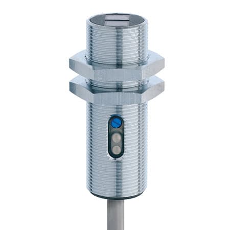 Standard Diffuse M18 40...600 mm Chrome plated brass 3/4 turn pot. LED, red 660 nm