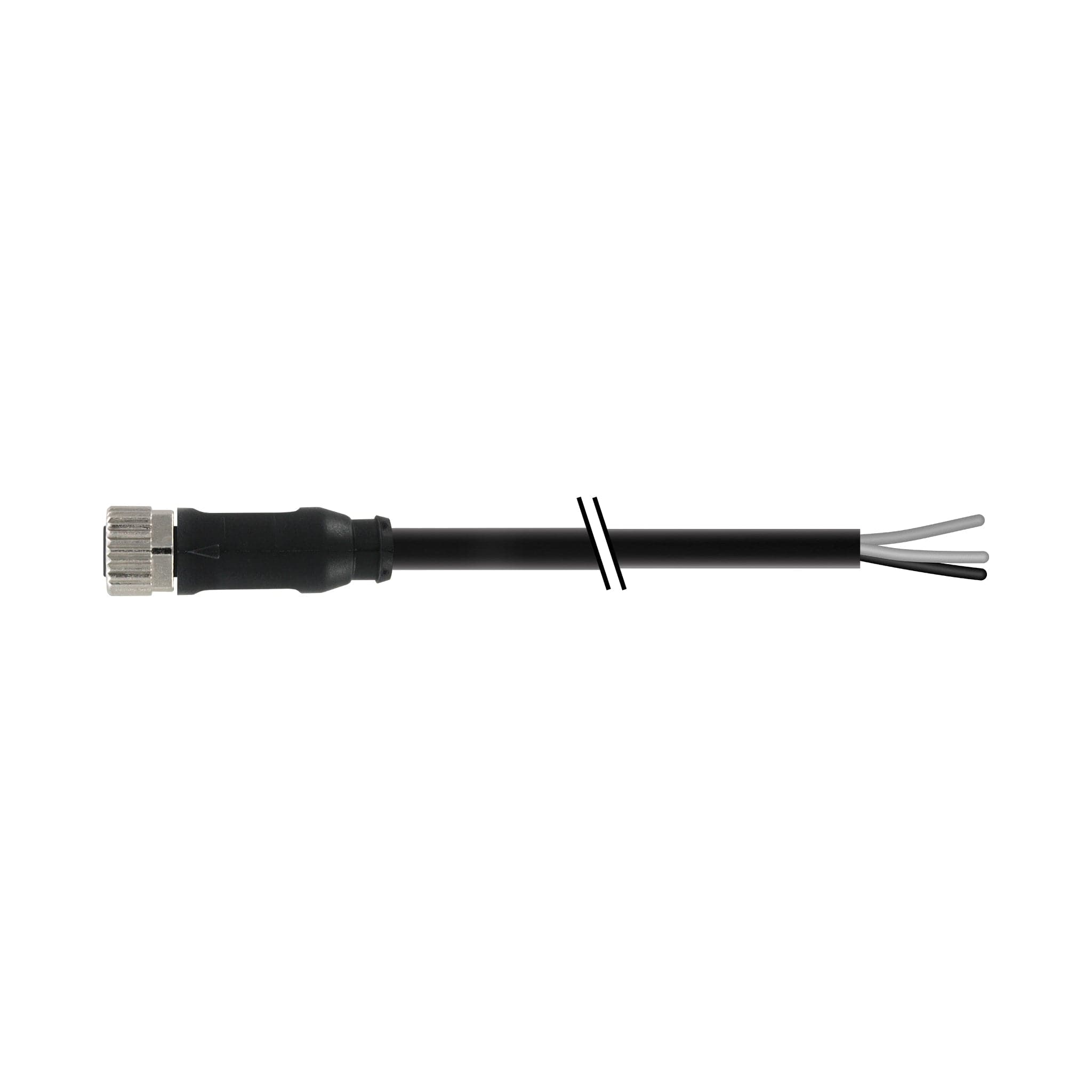 Cable connector standard M8 Straight SOCKET 3 wires 0.25 mm2 NO LED