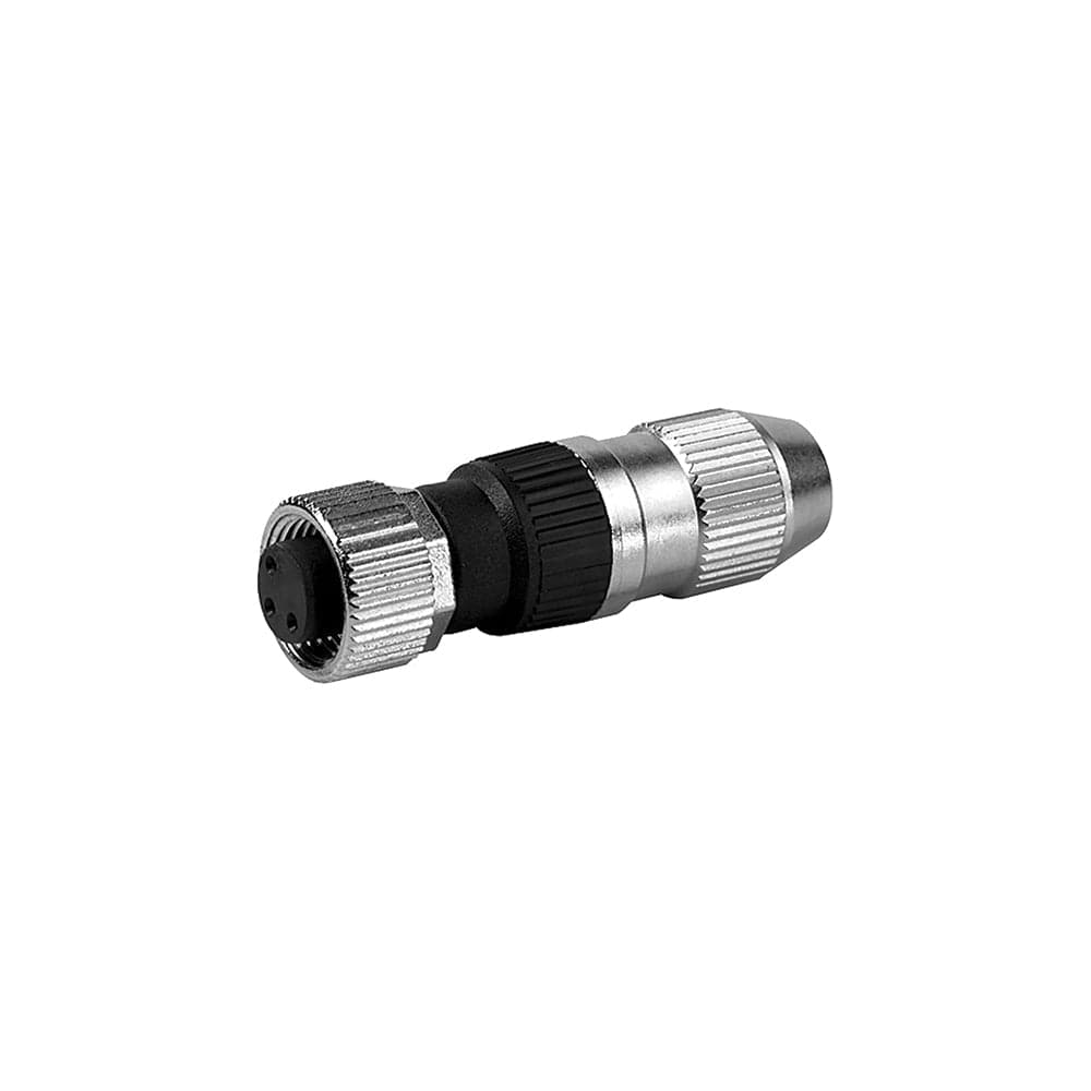 Field attachable connectors M12 Straight SOCKET 3 poles 0.25 0.5 mm2 NO LED