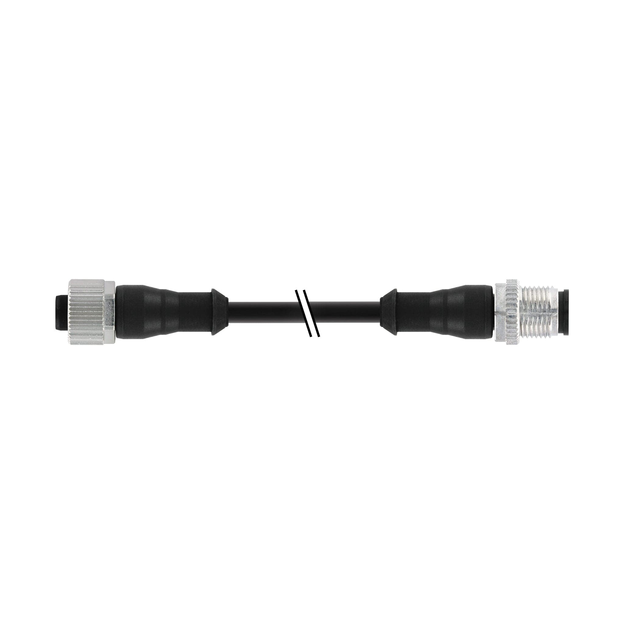 Connection cables weld immune M12+M12 Straight Straight SOCKET + PLUG 3 wires 0.34 mm2 NO LED