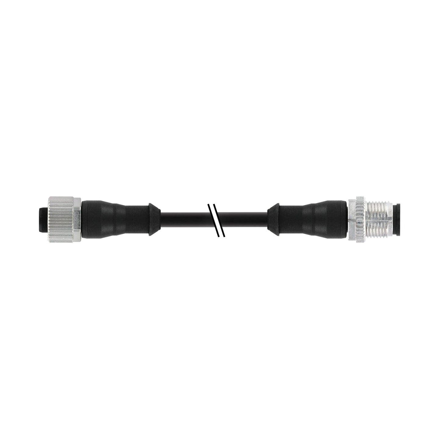 Connection cables M12+M12 SOCKET + PLUG 4 wires 0.34 mm2
