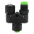 T connector M12+M12 SOCKET + PLUG 8 poles NO LED